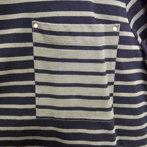 Lauren Ralph Lauren Green Olive and Black Stripe Long Sleeve Shirt Academia - Picture 5 of 8